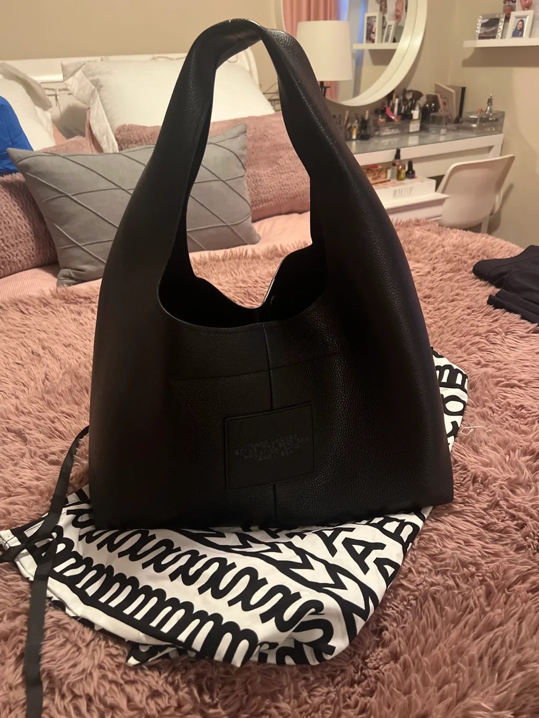Marc Jacobs Black Leather Tote Bag