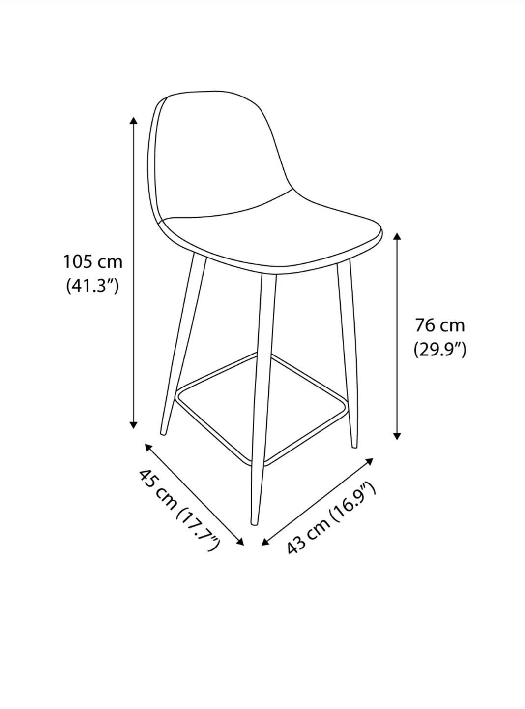 Set of 2 Modern JYSK White Bar Stools – Excellent Condition! - photo 3