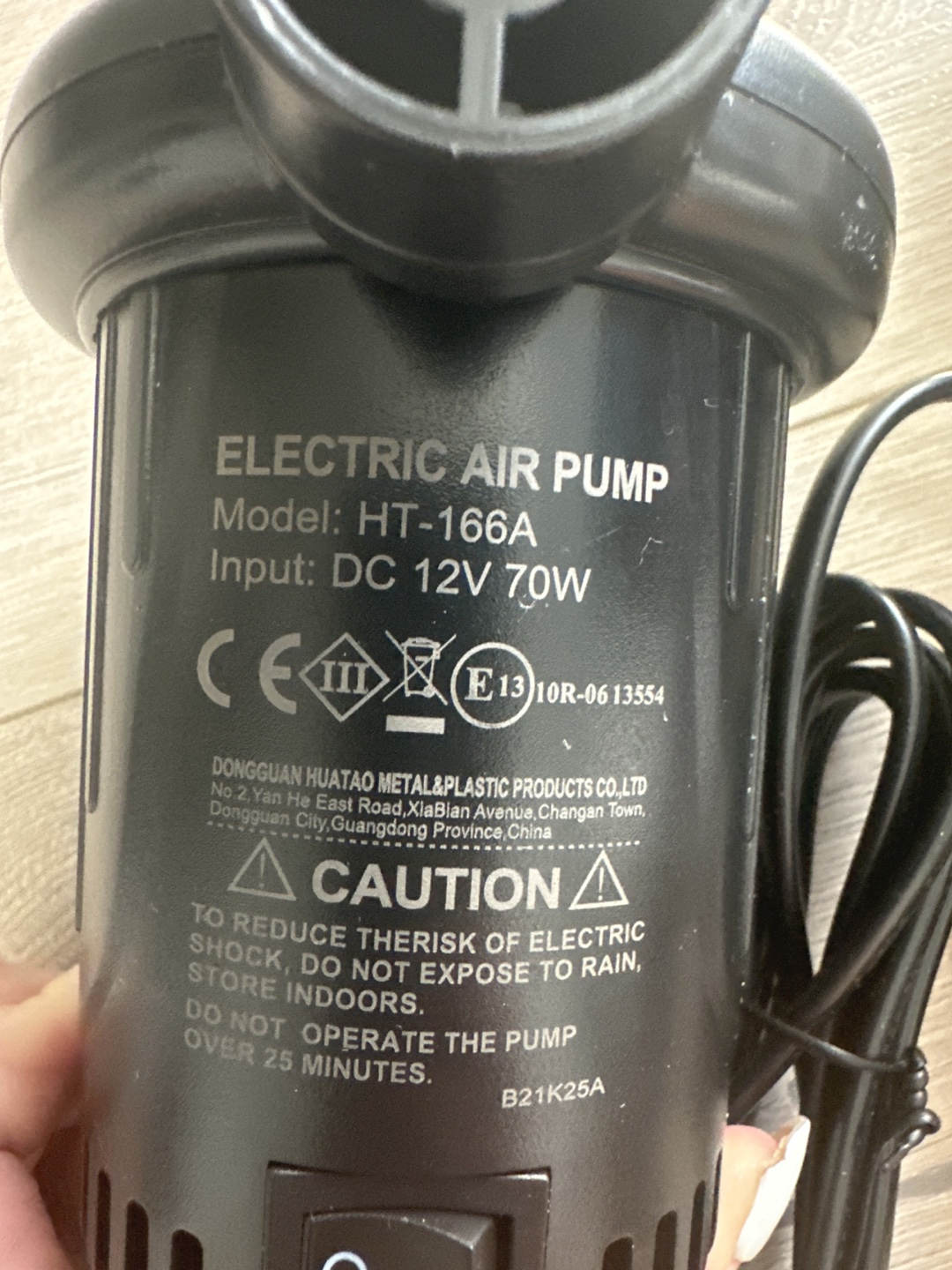 Electric Air Pump HT-166A - Like New! - photo 2