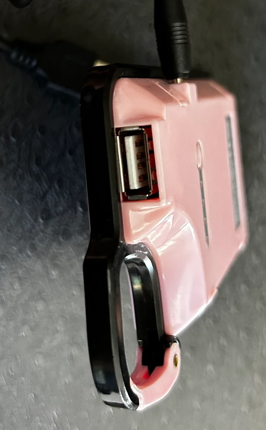 New Solar Cell Phone Dual USB Portable Charger Keychain Charger thumbnail
