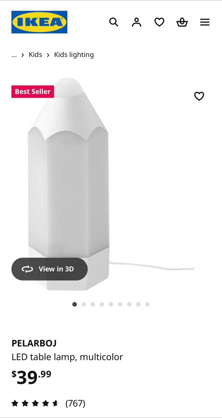 IKEA PELARBOJ LED Table Lamp - Multicolor thumbnail