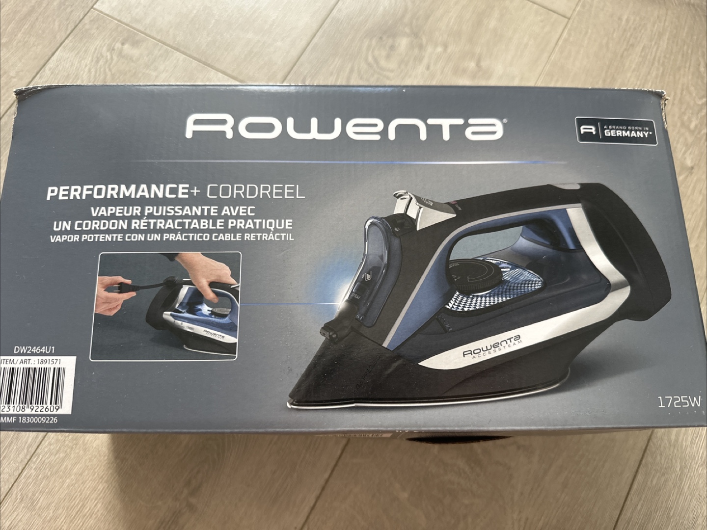 Rowenta Performance+ Cordreel Iron - Like New!