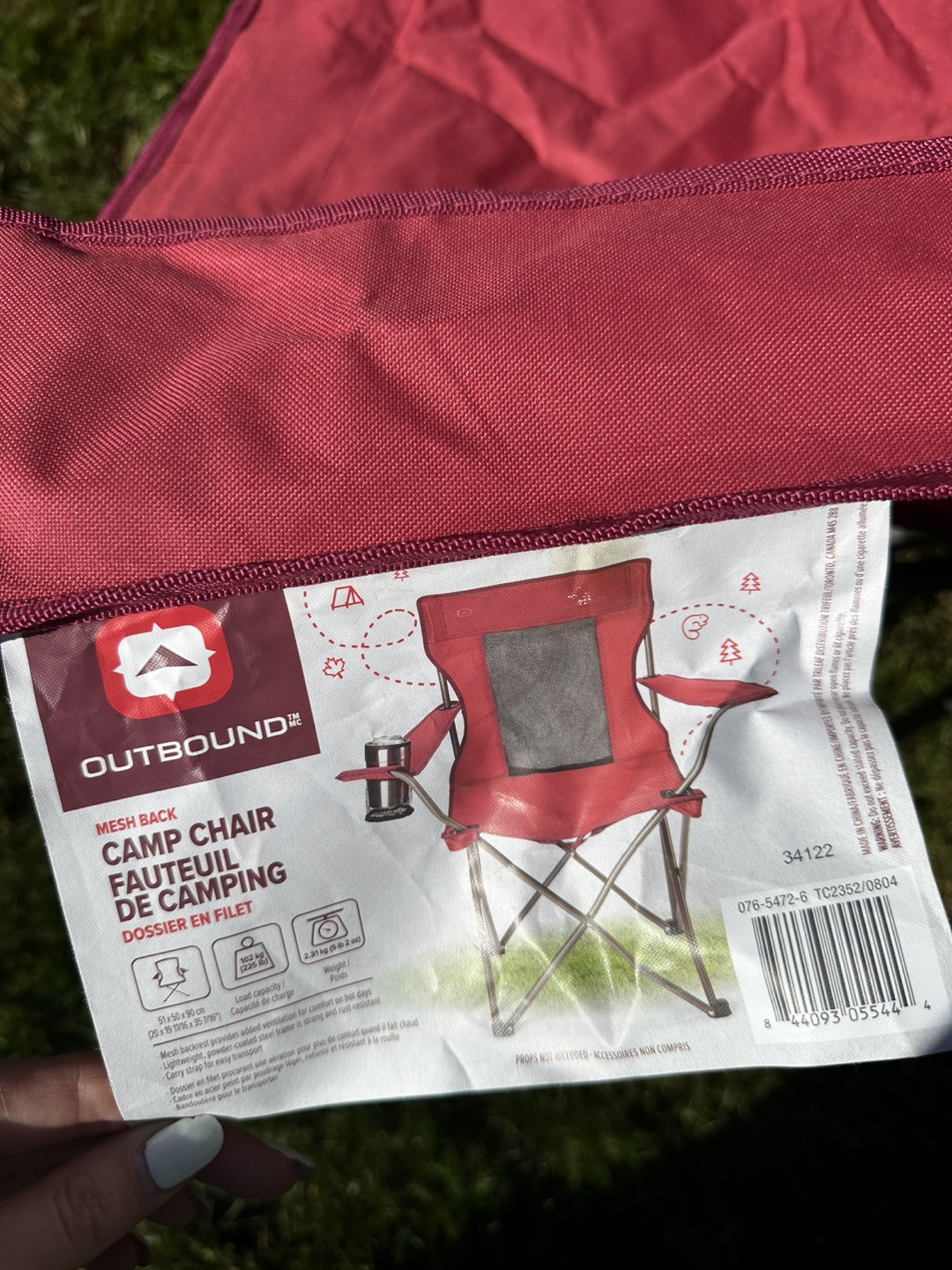 Outbound Mesh Back Camp Chair - Red and blue - photo 2