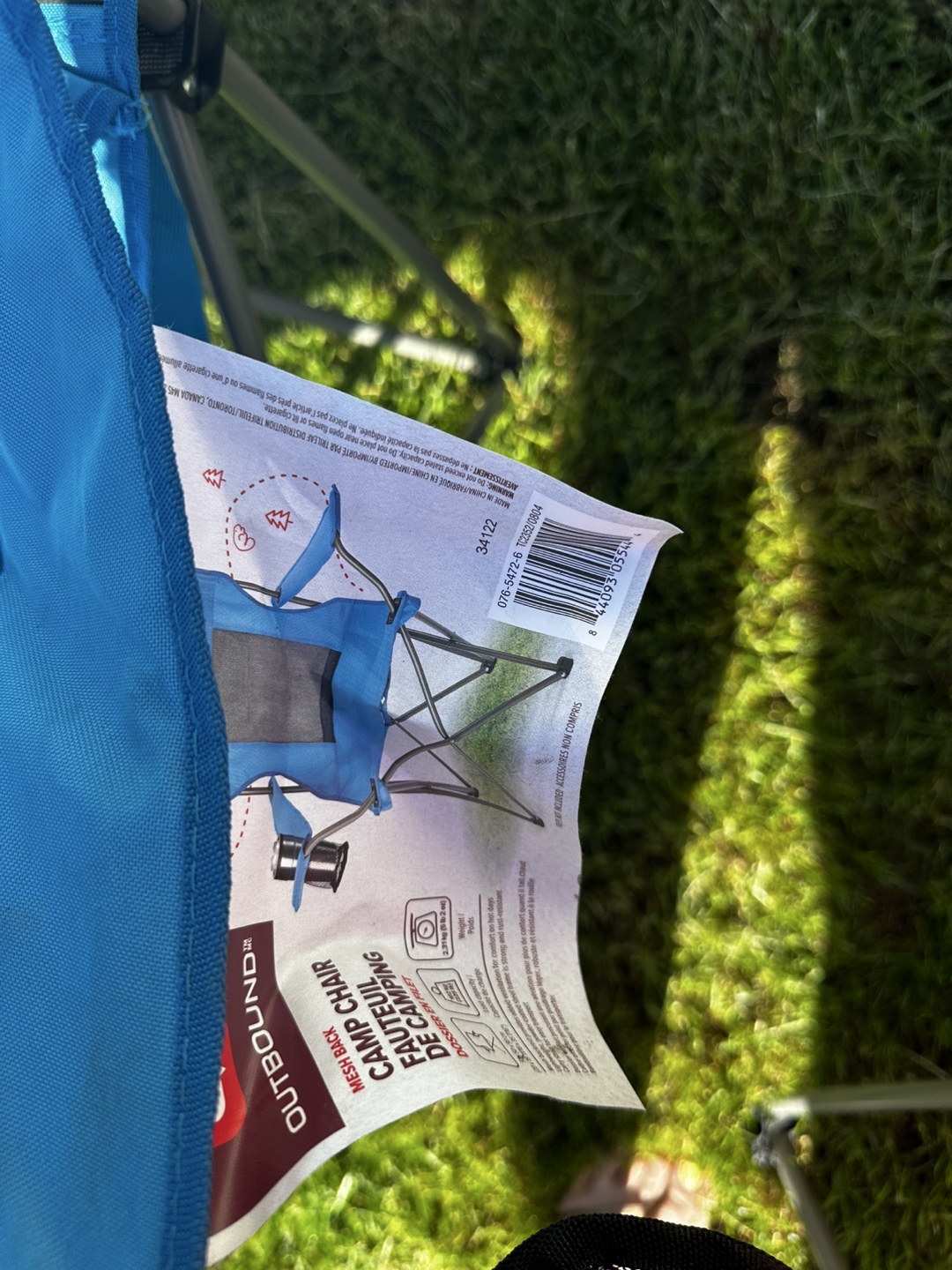 Outbound Mesh Back Camp Chair - Red and blue - photo 3