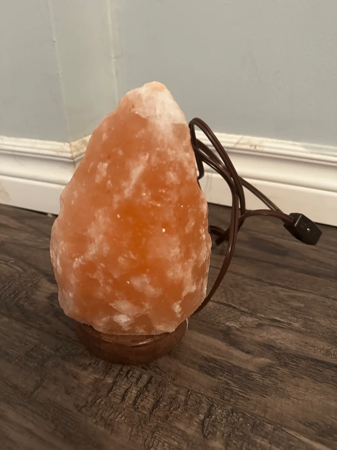 Himalayan Salt Lamp with Wood Base thumbnail