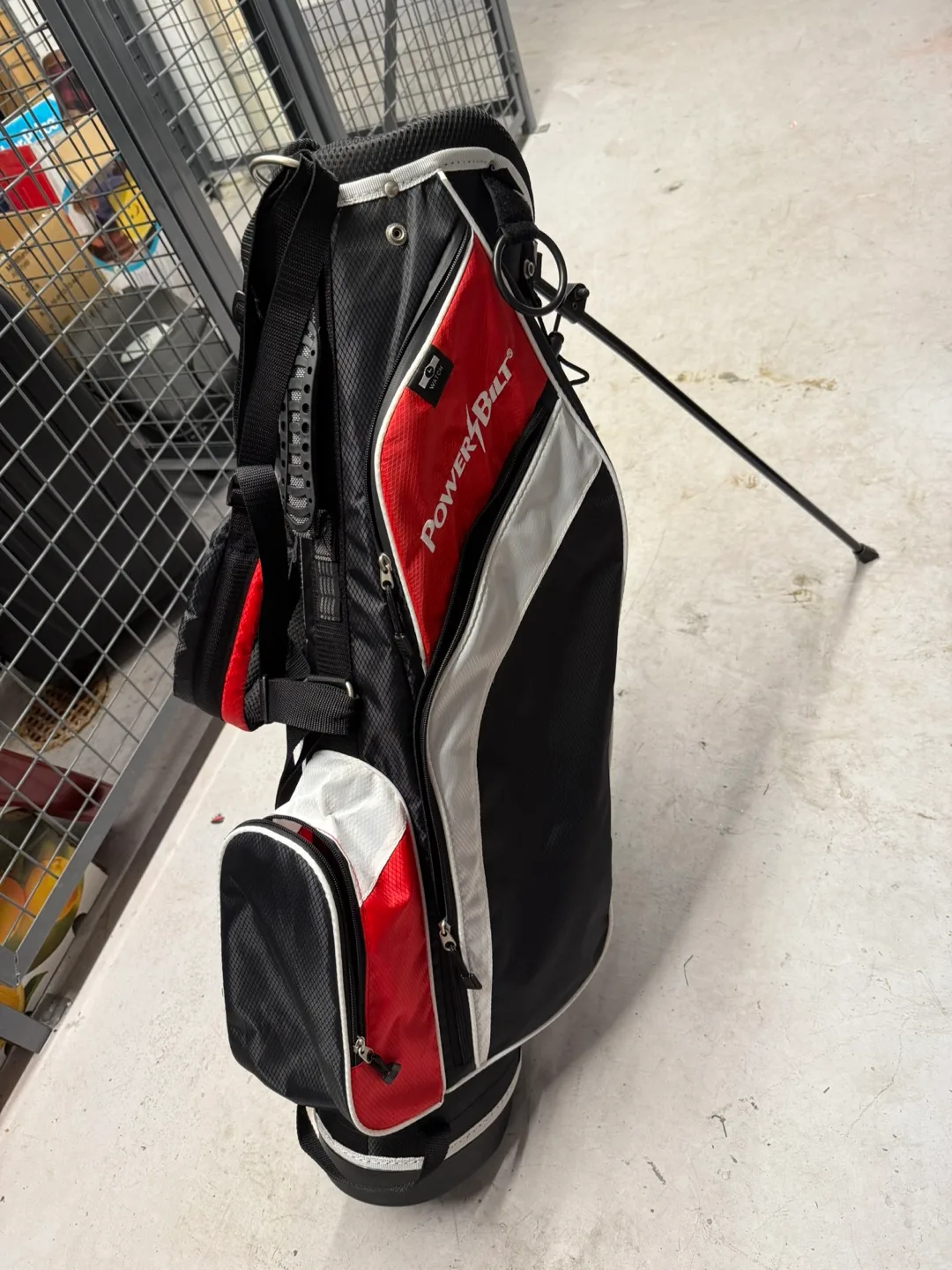 Brand New Powerbilt Golf Stand Bag - Black/Red thumbnail