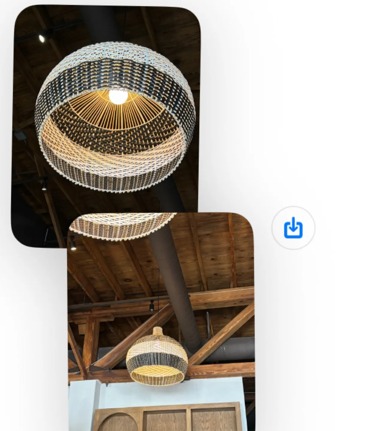 Woven lamp shade  - Black and White thumbnail
