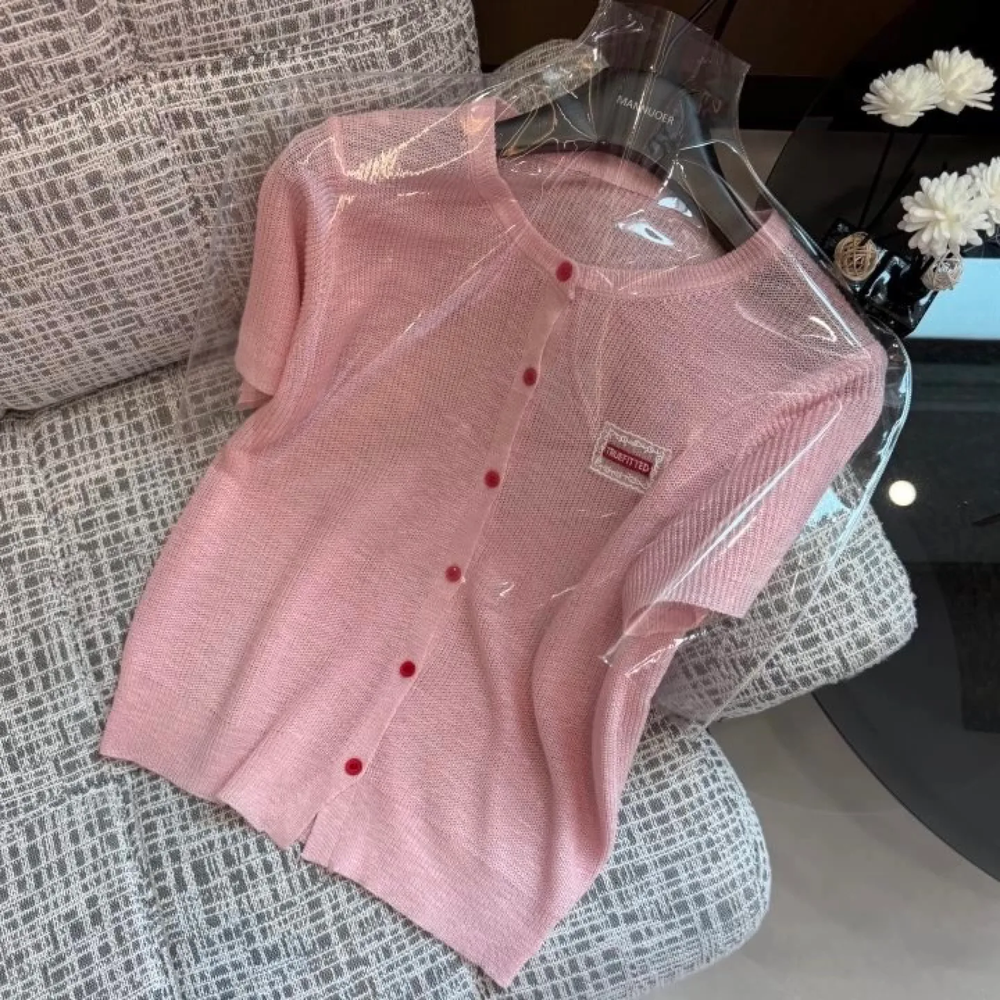 Pink Knit Cardigan thumbnail