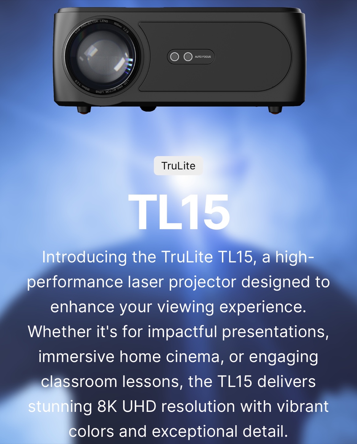 TruLite TL15 8K UHD Laser Projector - photo 2