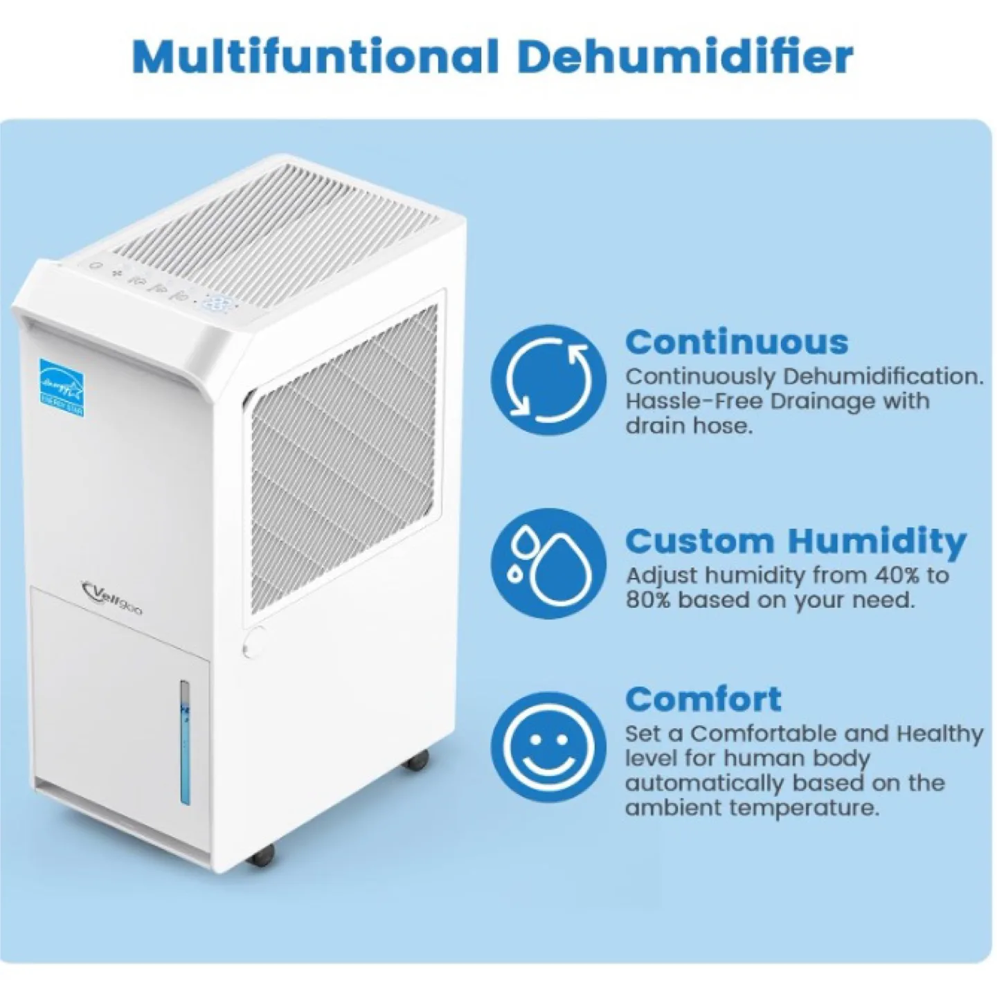 New Vellgoo DryTank Compressor Dehumidifier thumbnail