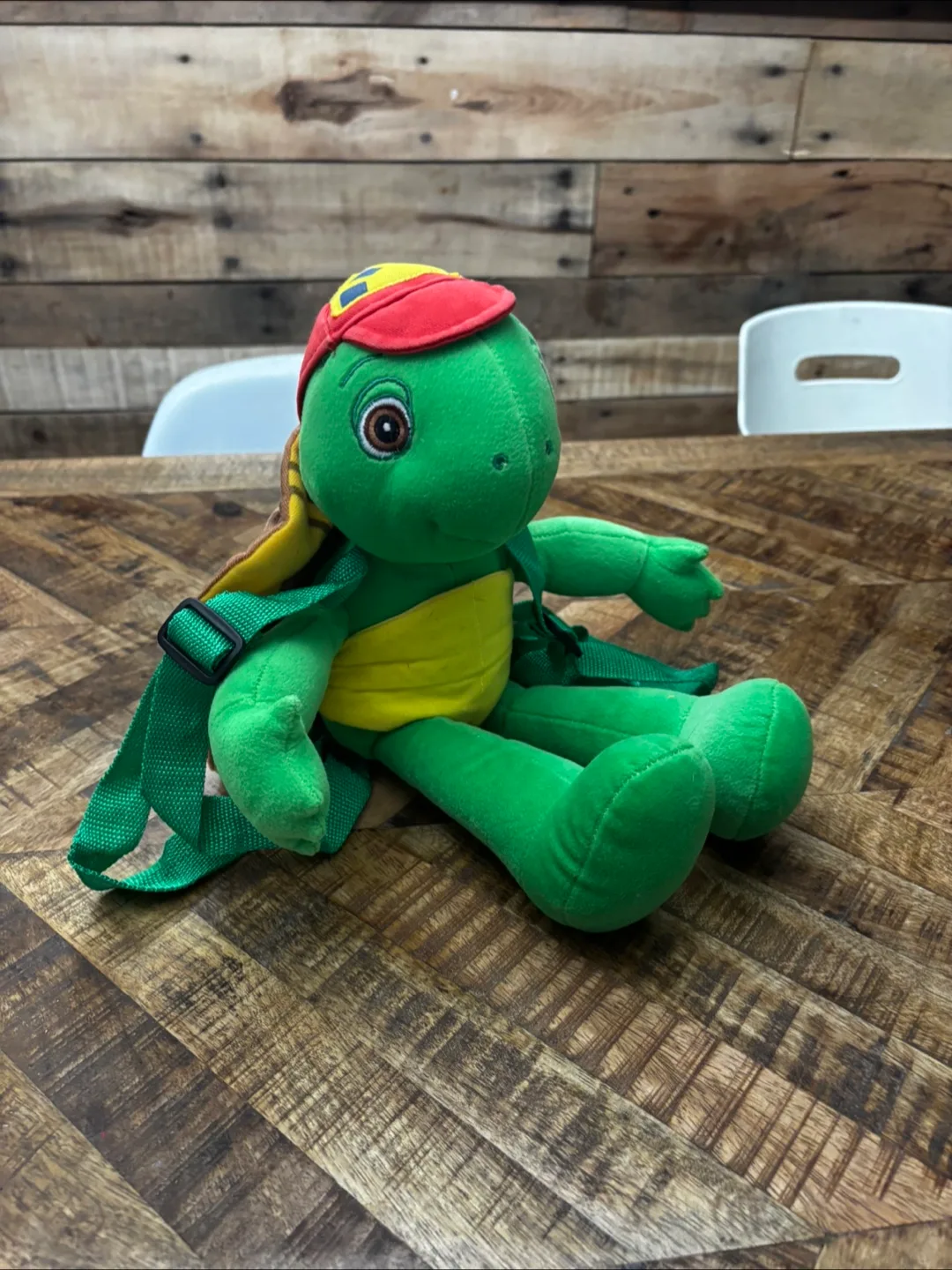 Vintage “Franklin” Plush Backpack