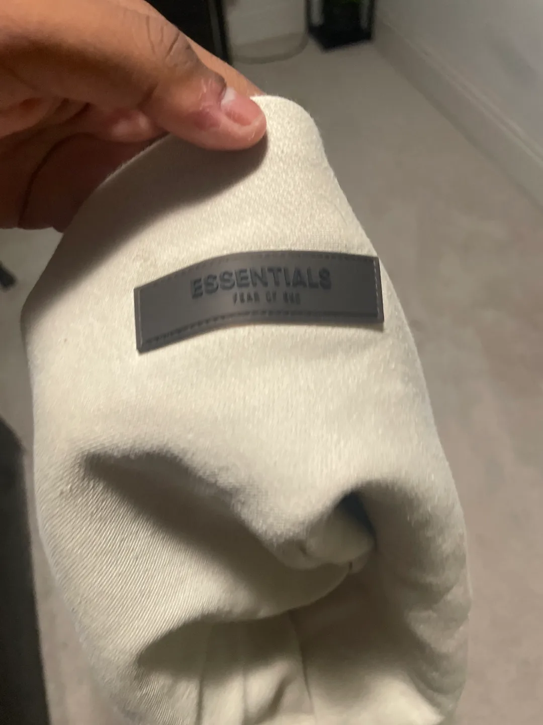 Essentials Cream Hoodie with '1977' Print image indicator(3)