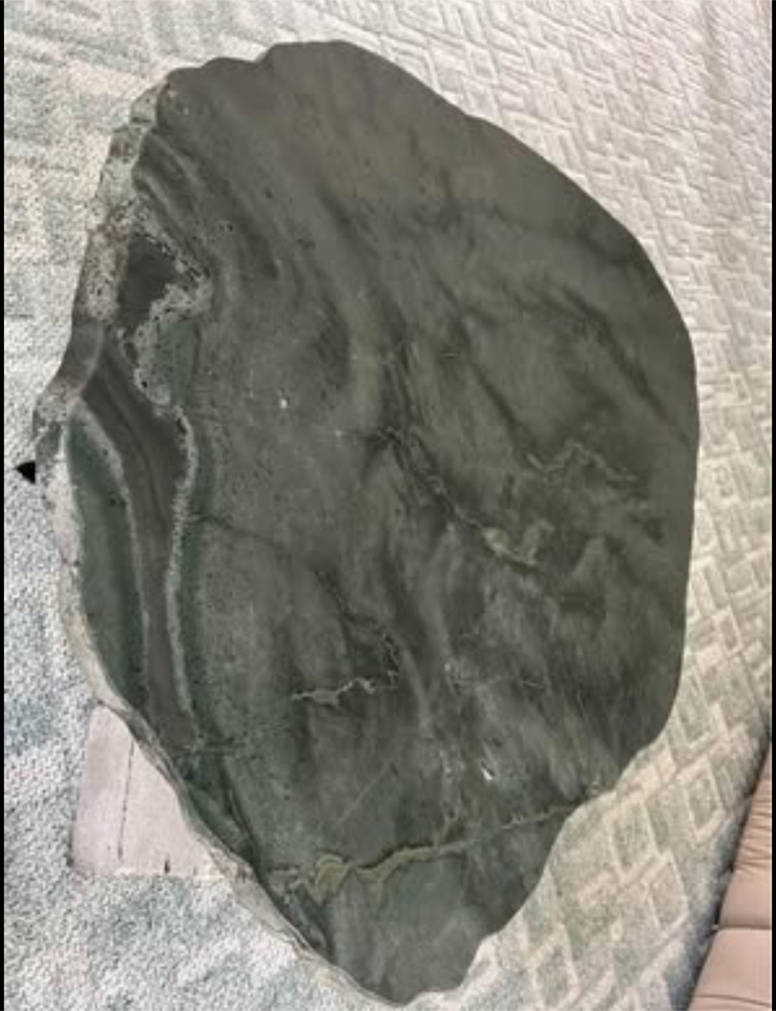 Rare Manitoulin Island Green Pillow Basalt Stone Table