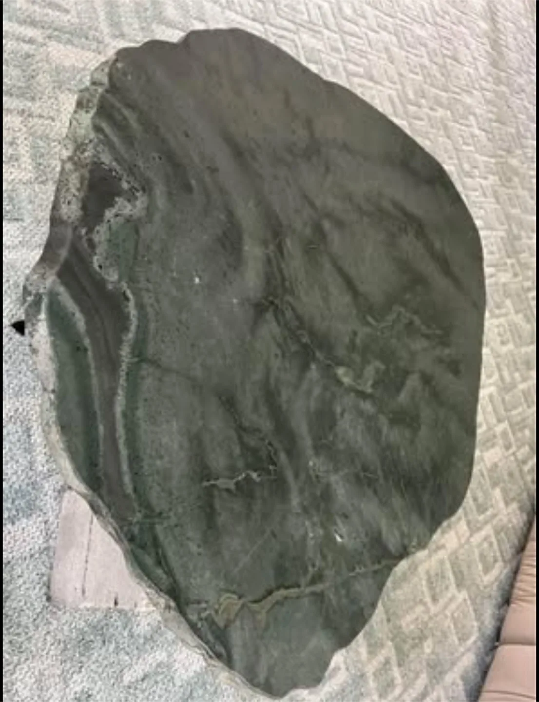 Rare Manitoulin Island Green Pillow Basalt Stone Table thumbnail