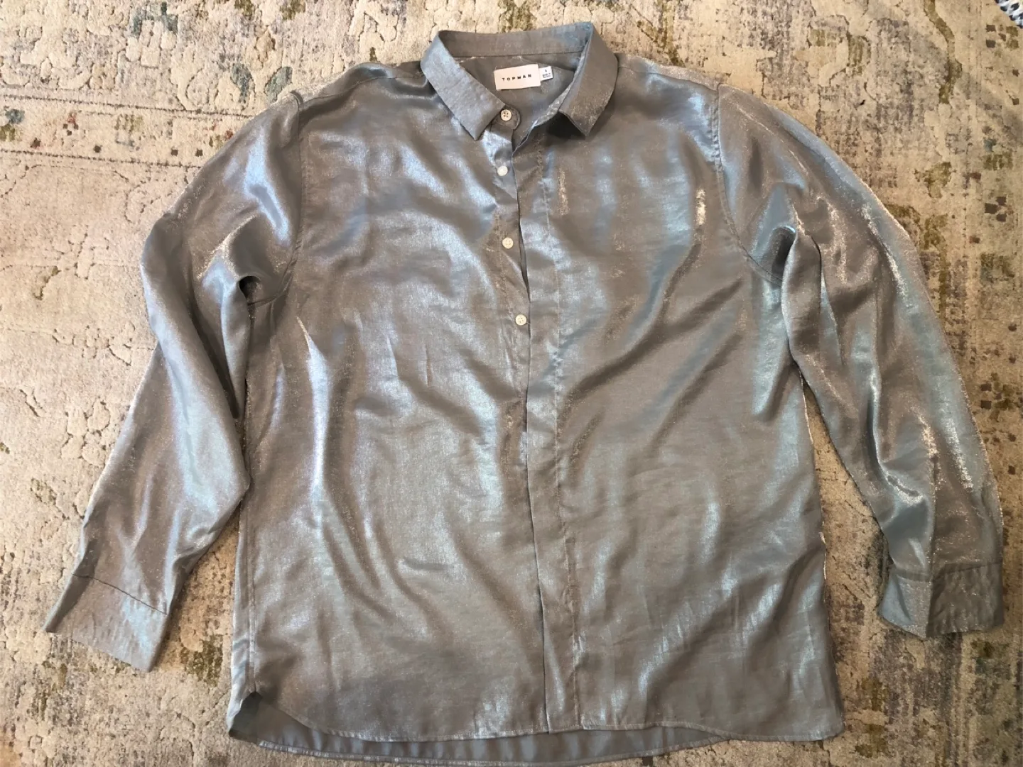 Topman Silver Shirt - Size L thumbnail