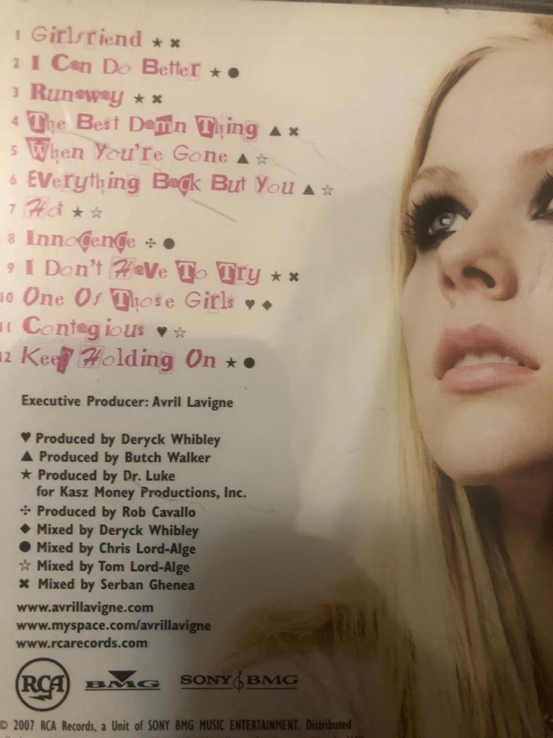 Avril Lavigne - The Best Damn Thing CD image indicator(5)