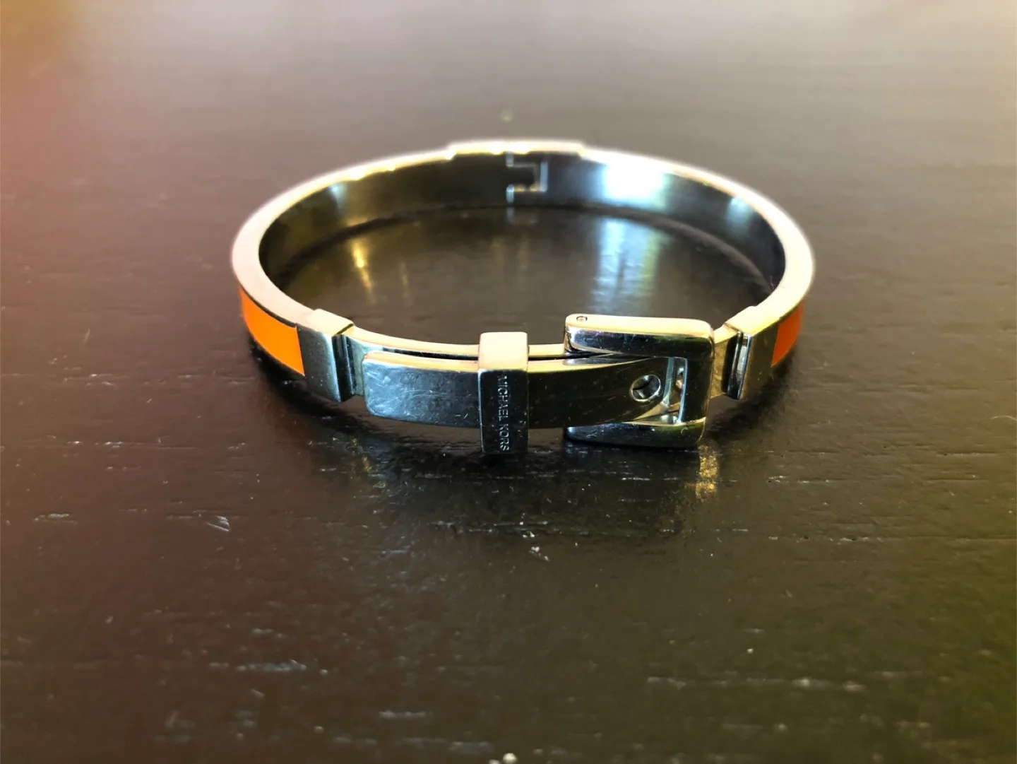 Michael Kors Bangle Bracelet - Orange & Silver thumbnail