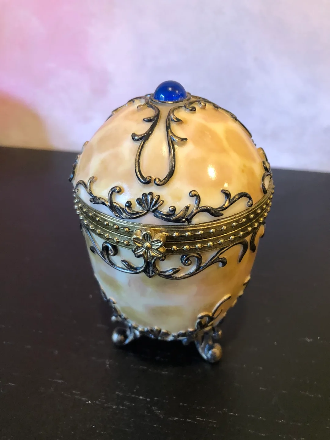 Vintage Egg Trinket Box thumbnail