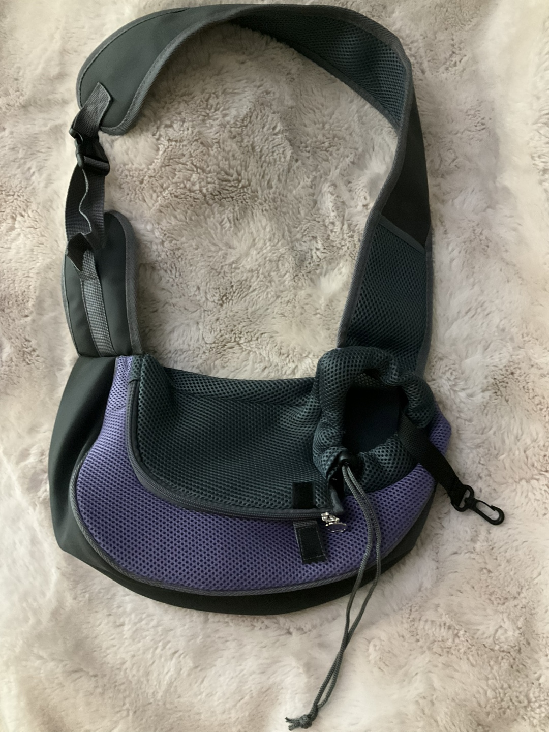 Pet Sling Carrier - Grey & Purple