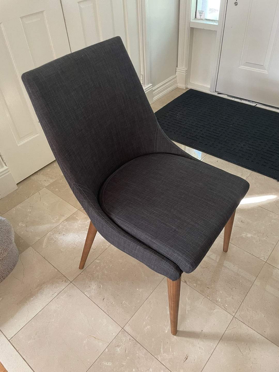 Set of 4 Dark Grey Dining Chair