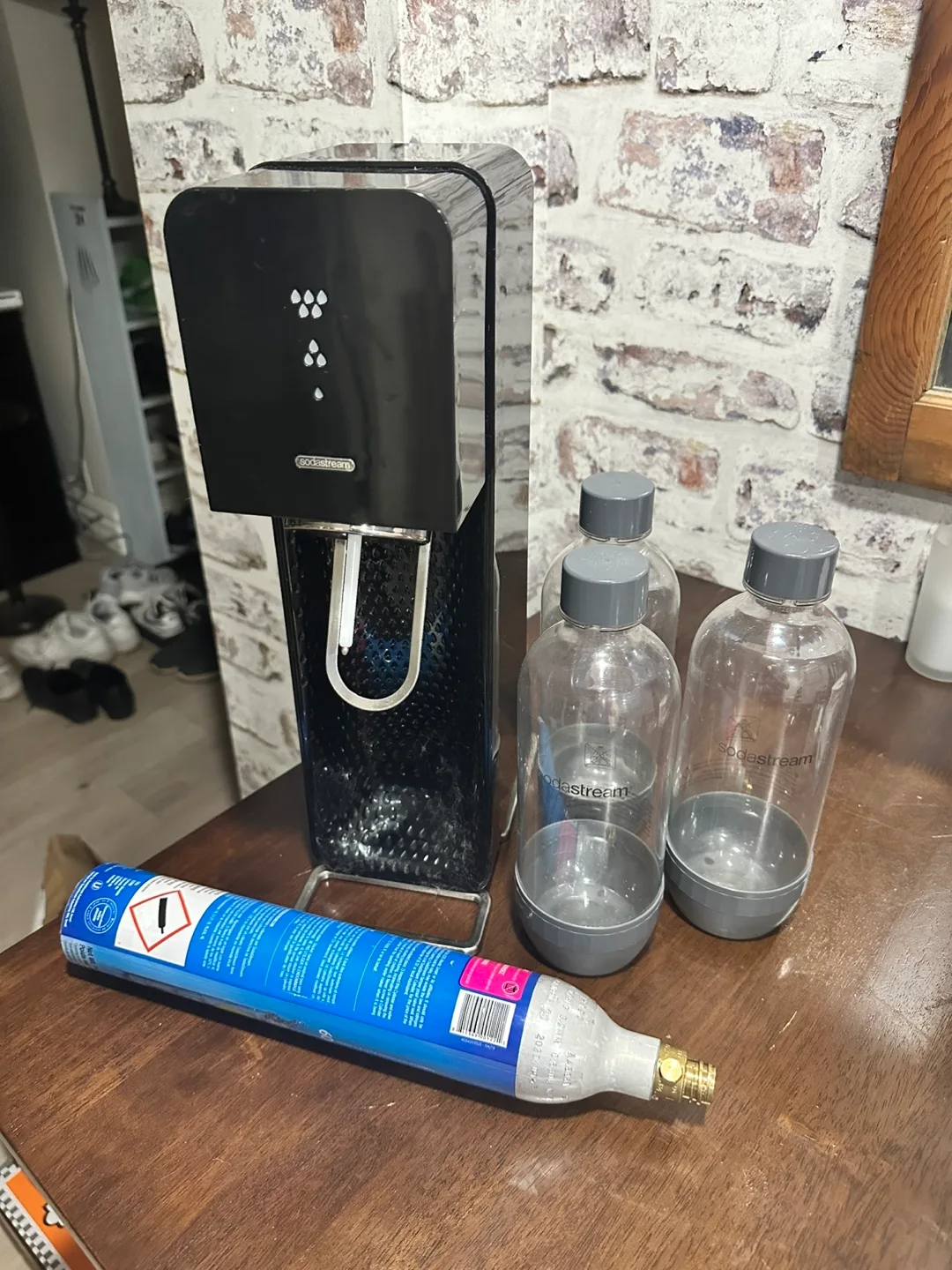 SodaStream Sparkling Water Maker + 3 Bottles thumbnail