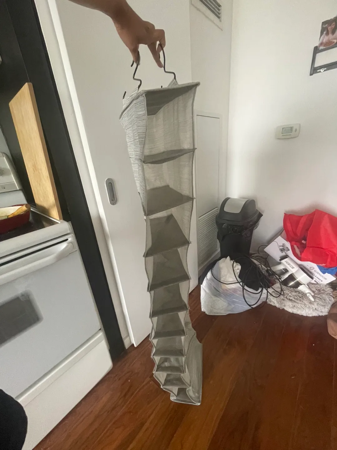 Hanging Closet Organizer - Grey thumbnail