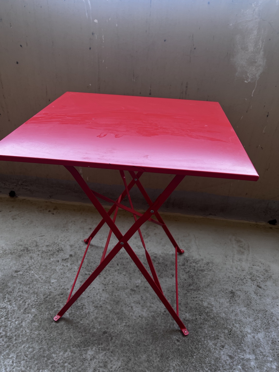Red Folding Bistro Table - photo 3