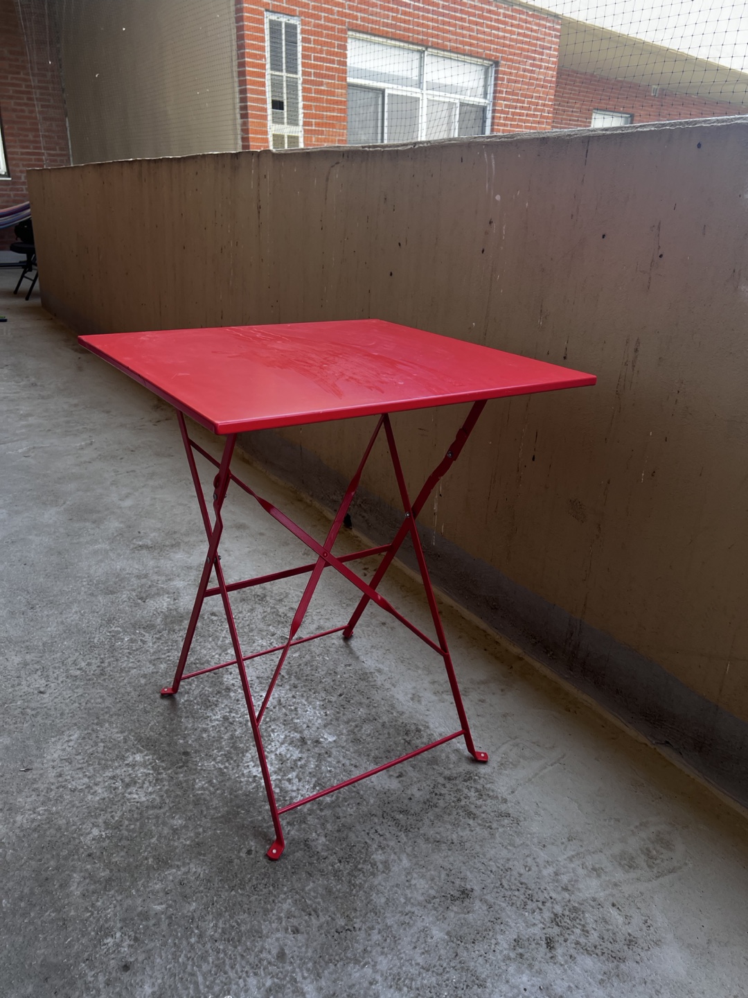 Red Folding Bistro Table - photo 2