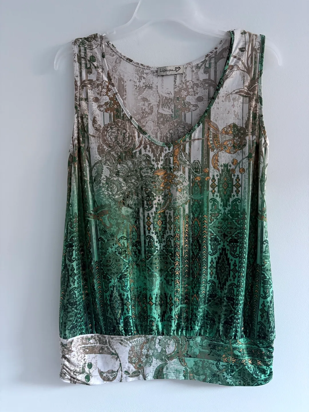 Liquipu Green Sleeveless Top - Size M thumbnail