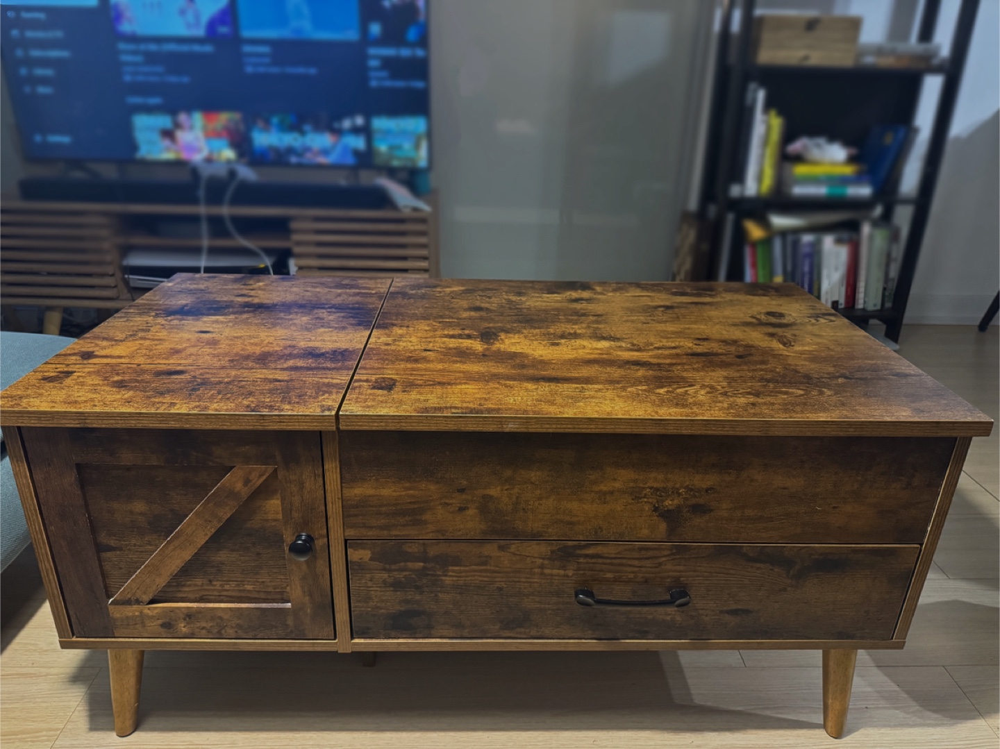 Rolanstar Lift-Top Coffee Table – Rustic Brown - photo 2