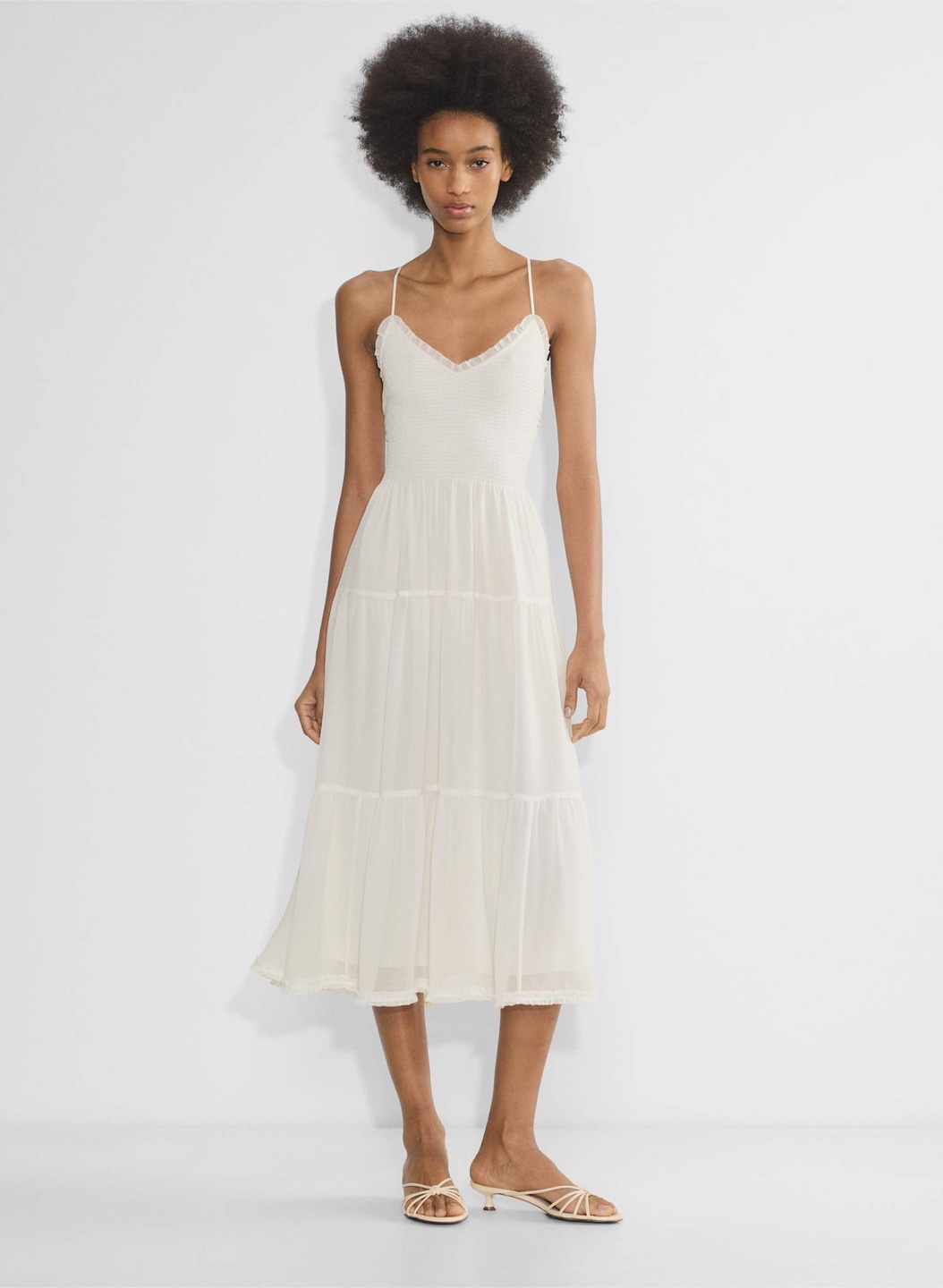 Aritzia Wilfred Tuberose Dress White Midi Dress Dress - Size S - photo 2