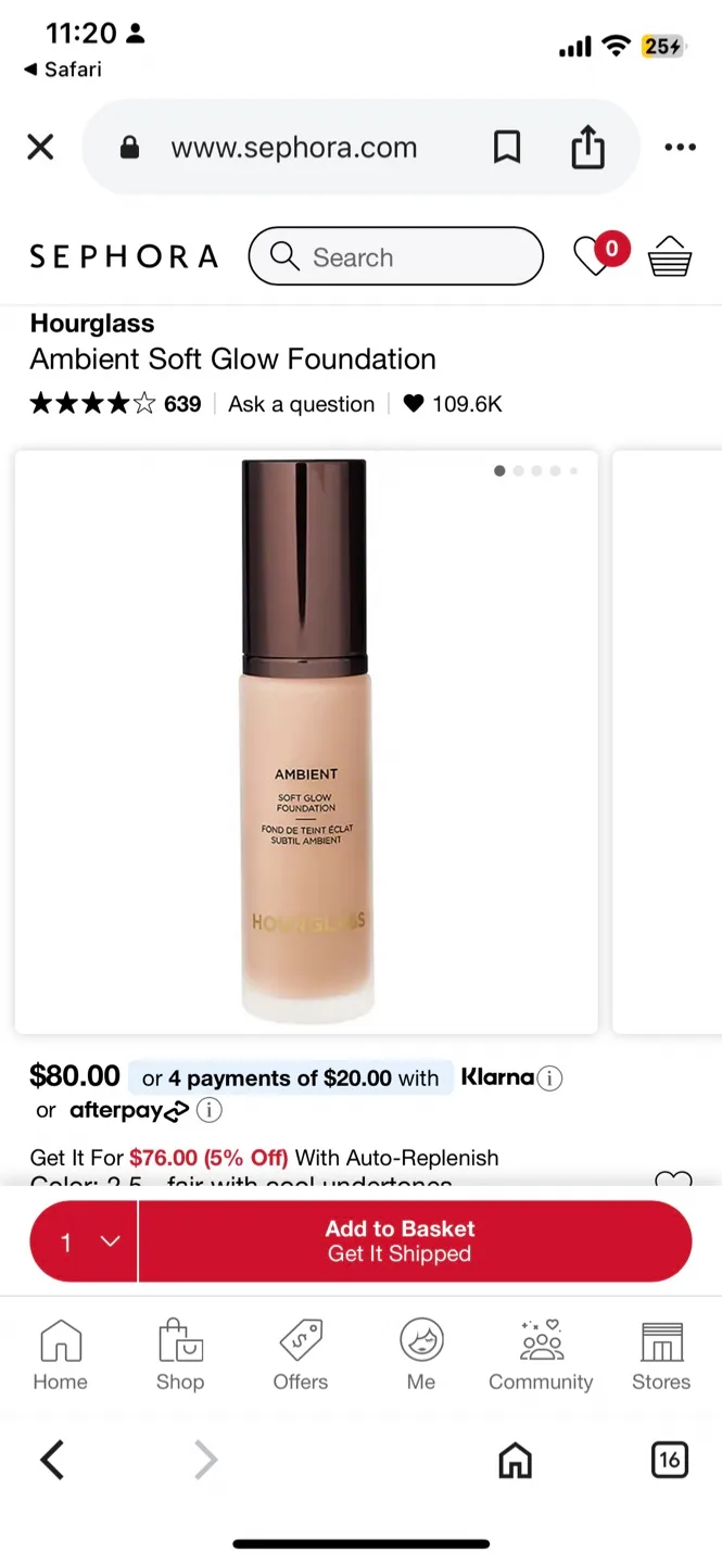 Hourglass Ambient Soft Glow Foundation thumbnail