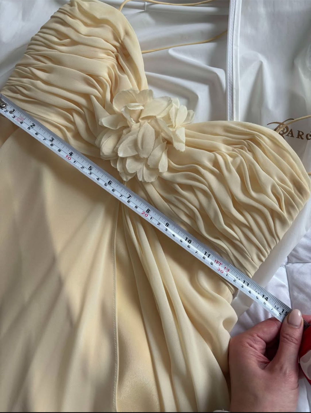 Badgley Mischka butter yellow bridesmaid wedding guest dress - photo 5