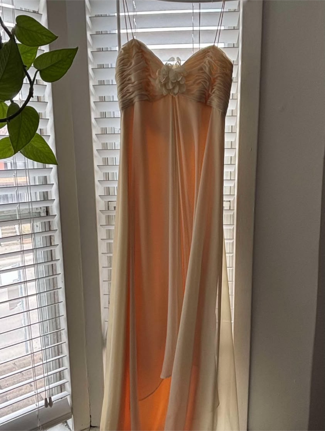 Badgley Mischka butter yellow bridesmaid wedding guest dress - photo 2