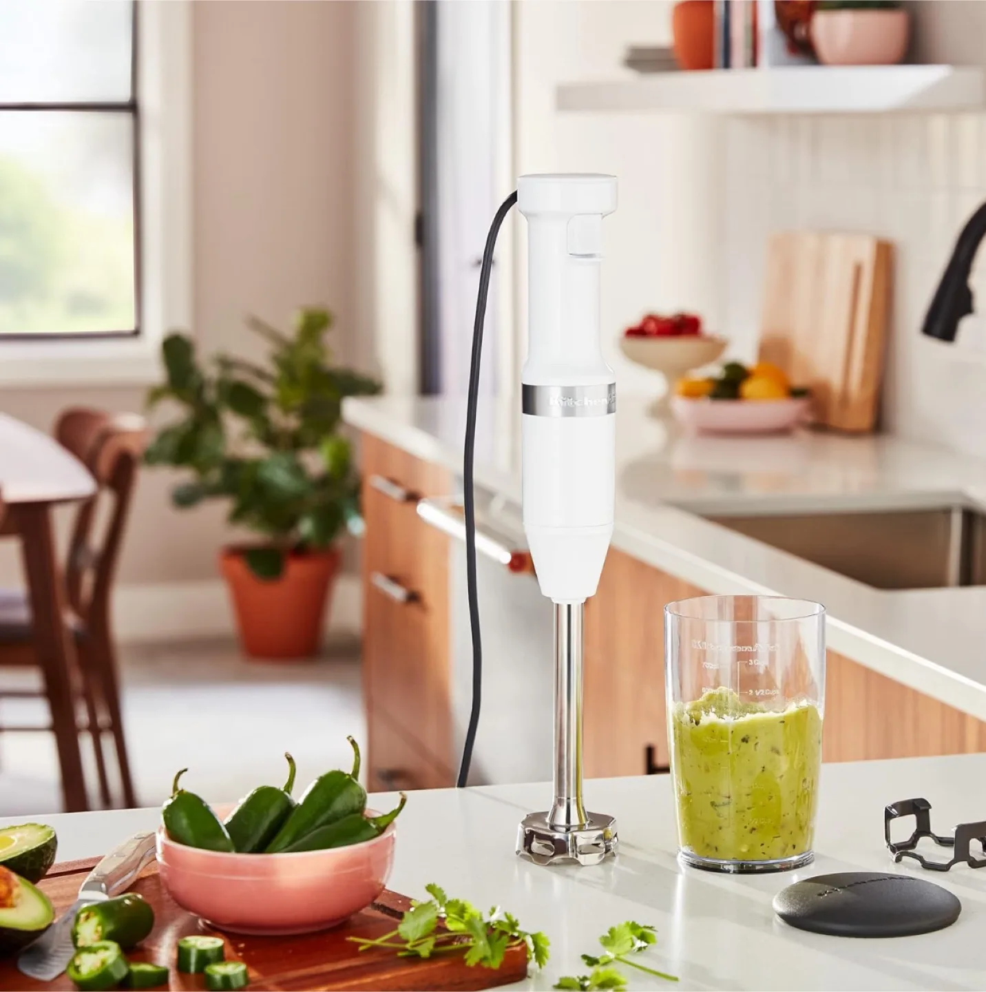 KitchenAid White Corded Hand Blender thumbnail