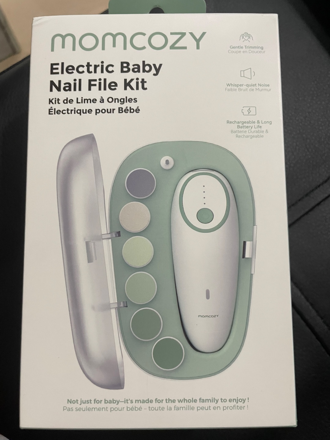 Momcozy Electric Baby Nail File Kit - Lime