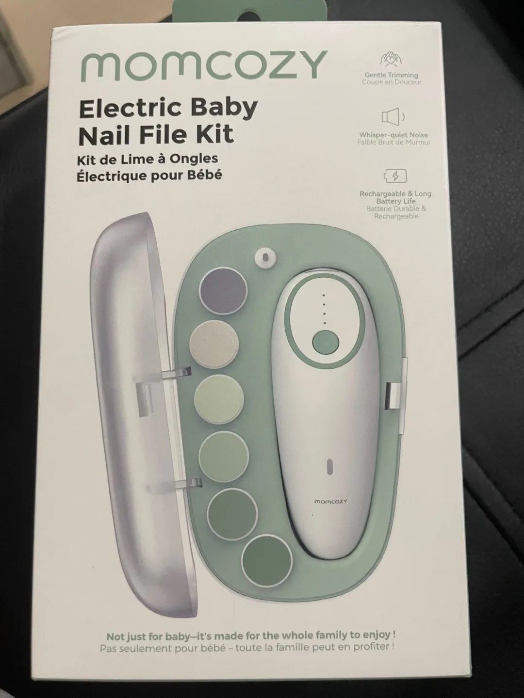 Momcozy Electric Baby Nail File Kit - Lime