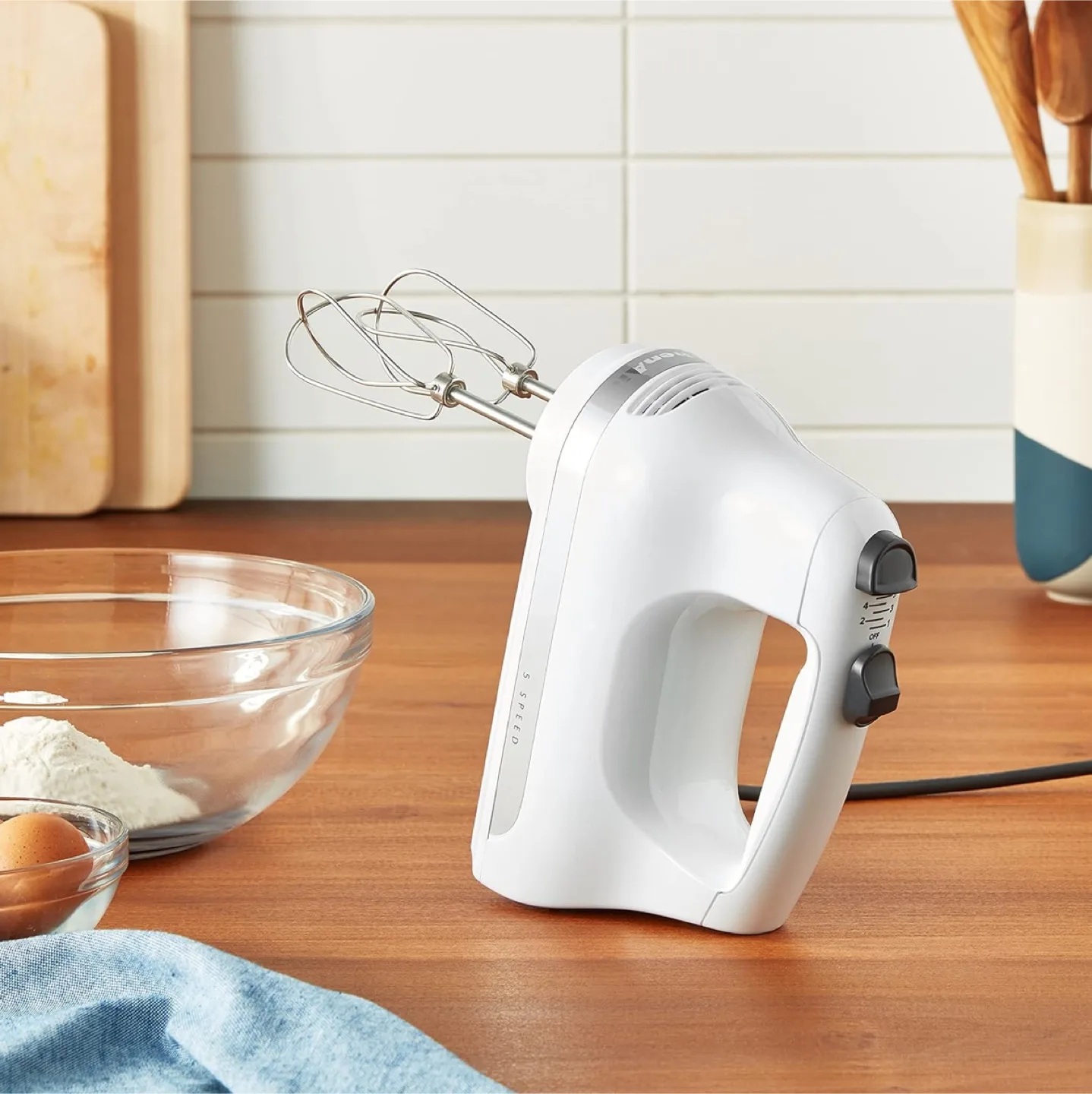 KitchenAid 5-Speed Hand Mixer - White thumbnail
