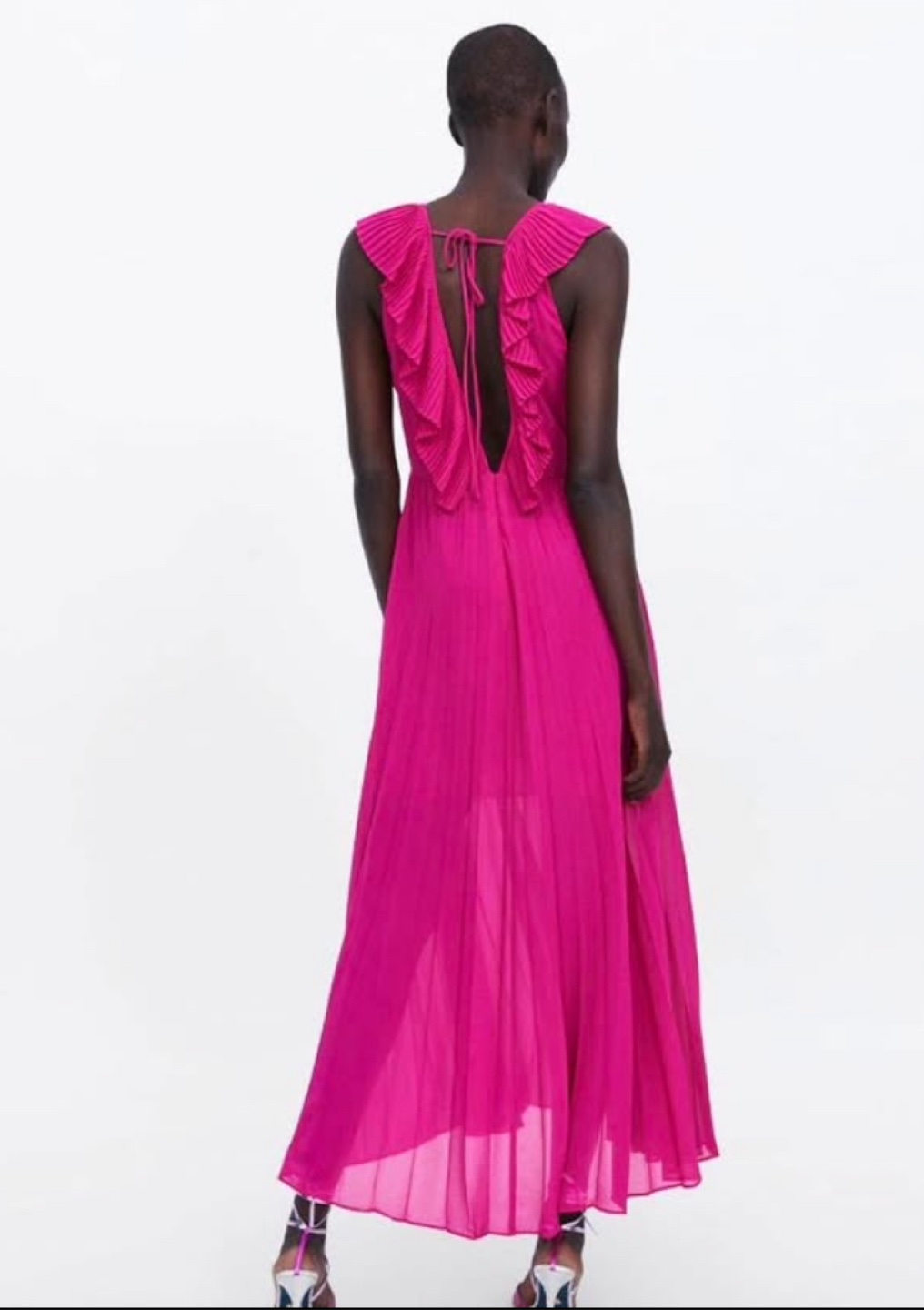 Pink Zara pleated maxi dress M - photo 3