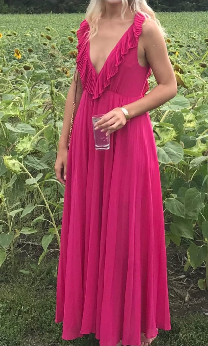 Pink Zara pleated maxi dress M - photo 2