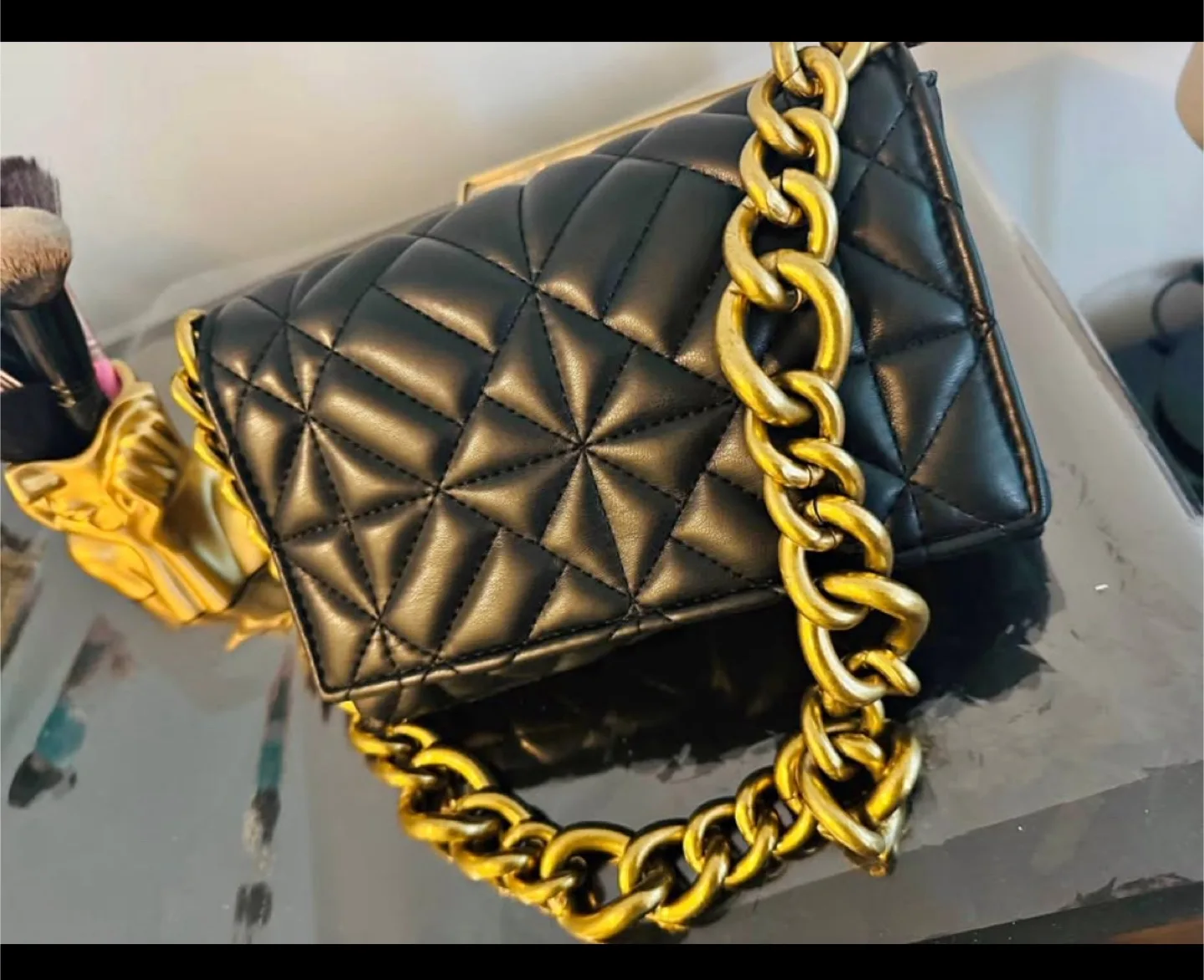 Black Quilted Chain Bag thumbnail