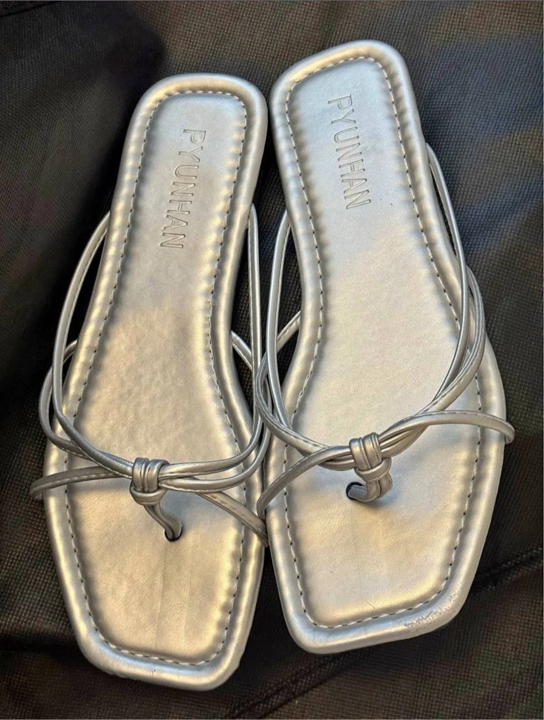 Pyunhan Silver Thong Sandals thumbnail