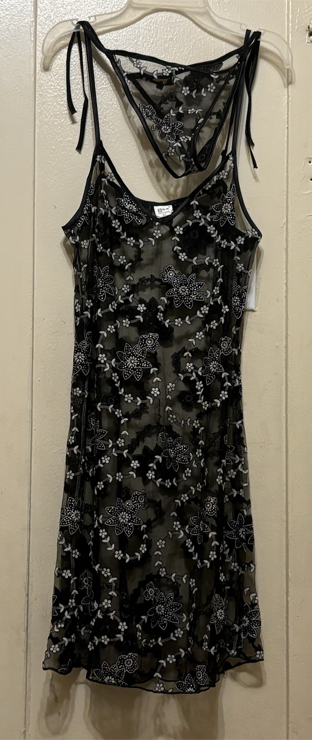 Sheer Black Floral Lingerie Set - photo 2