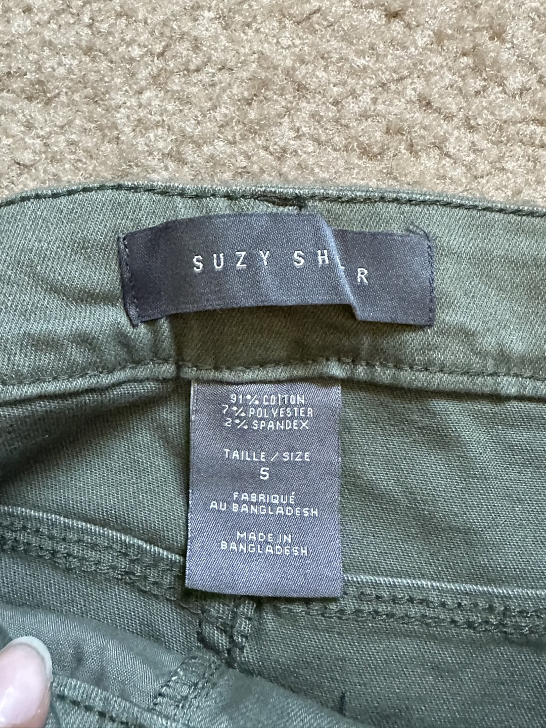 Suzy Shier Olive Green Pants - Size 5 - photo 2