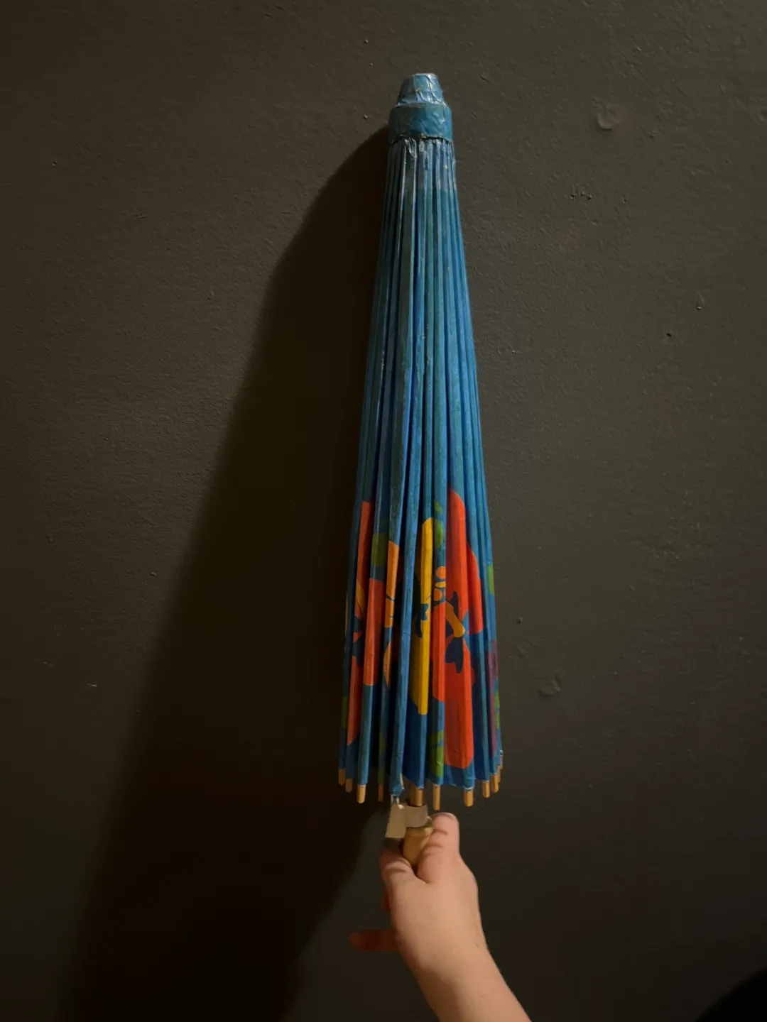 Decorative Blue Floral Umbrella thumbnail