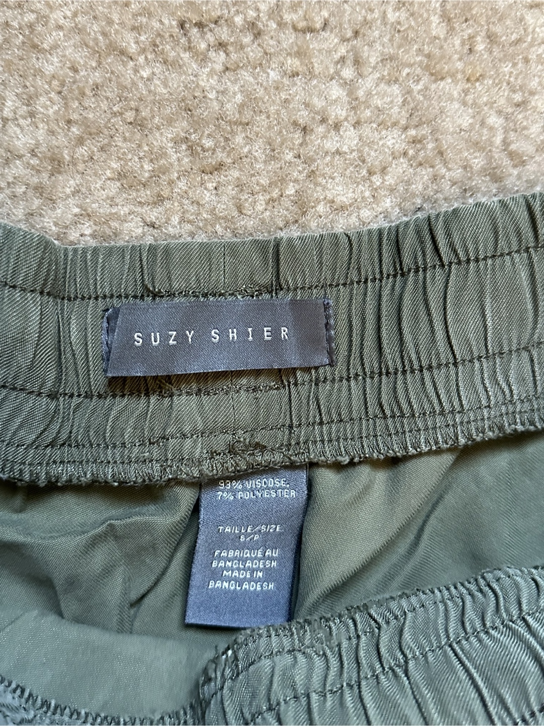 Suzy Shier Olive Green Joggers - Size S/P - photo 2
