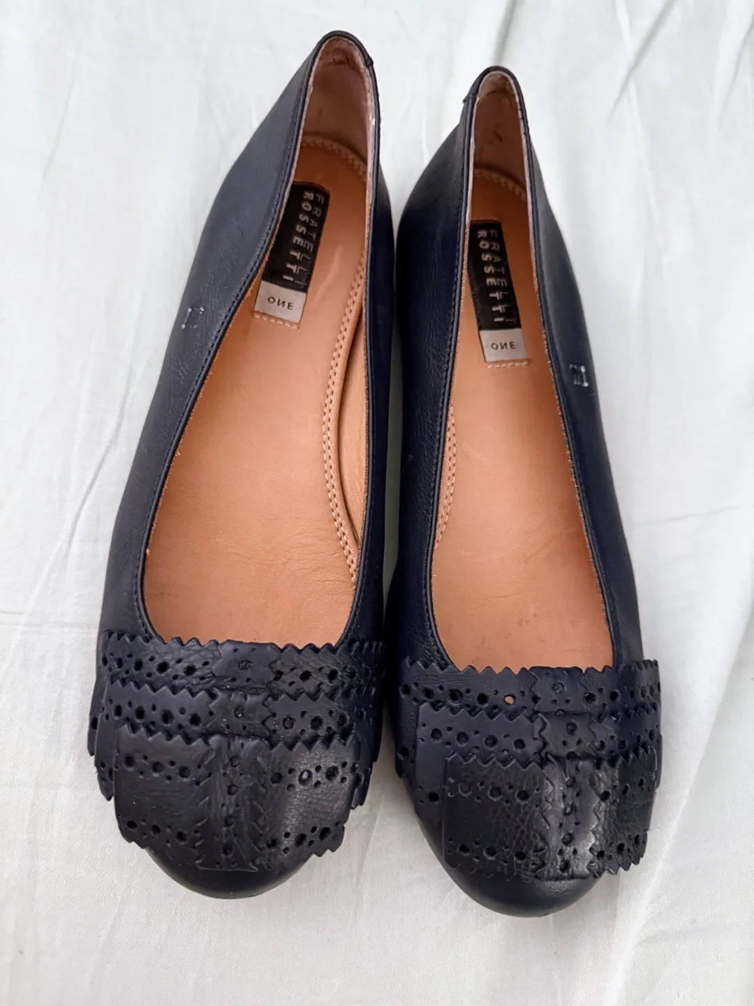Fratelli Rossetti Black Leather Flats thumbnail