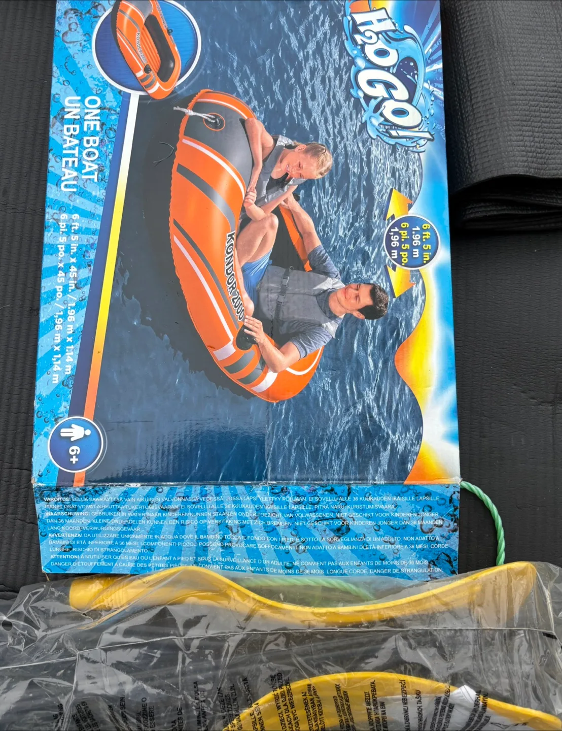 H2OGO! Kondor 2000 Inflatable Boat & 2 Oars image indicator(2)