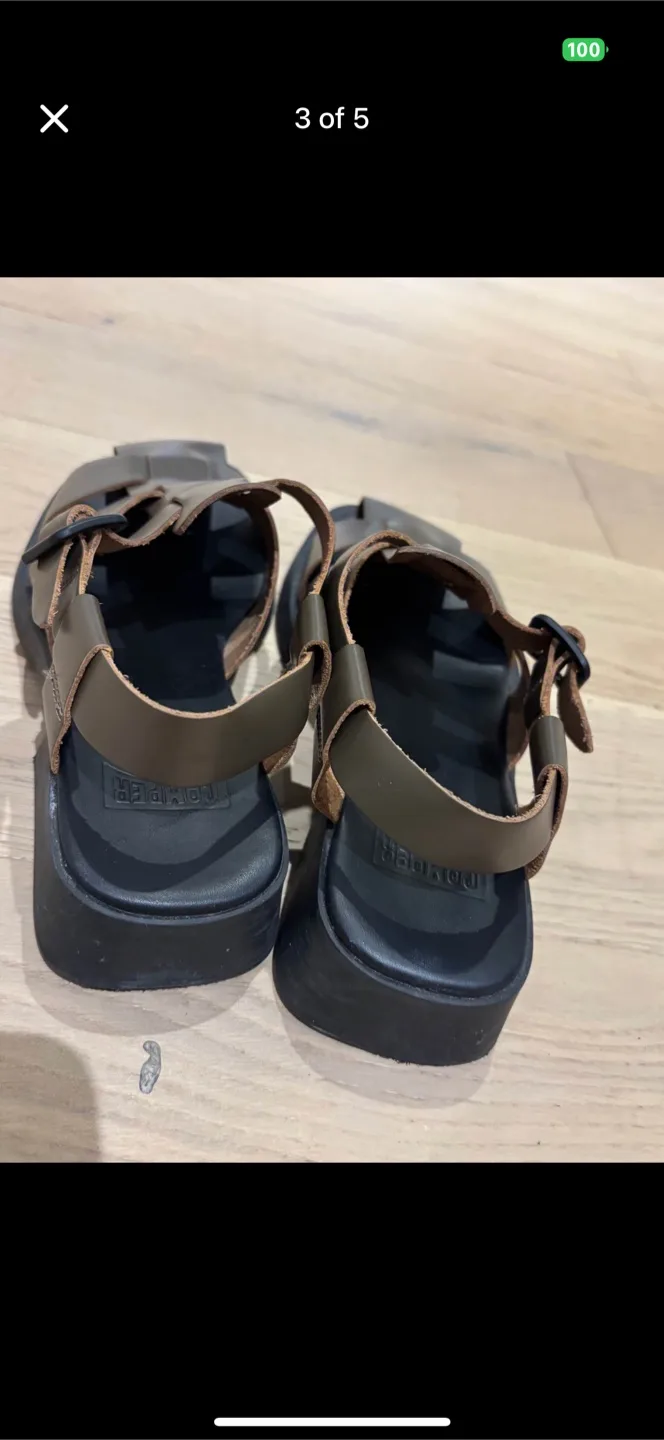 Camper Oruga Olive Green Sandals - Size 36 image indicator(2)