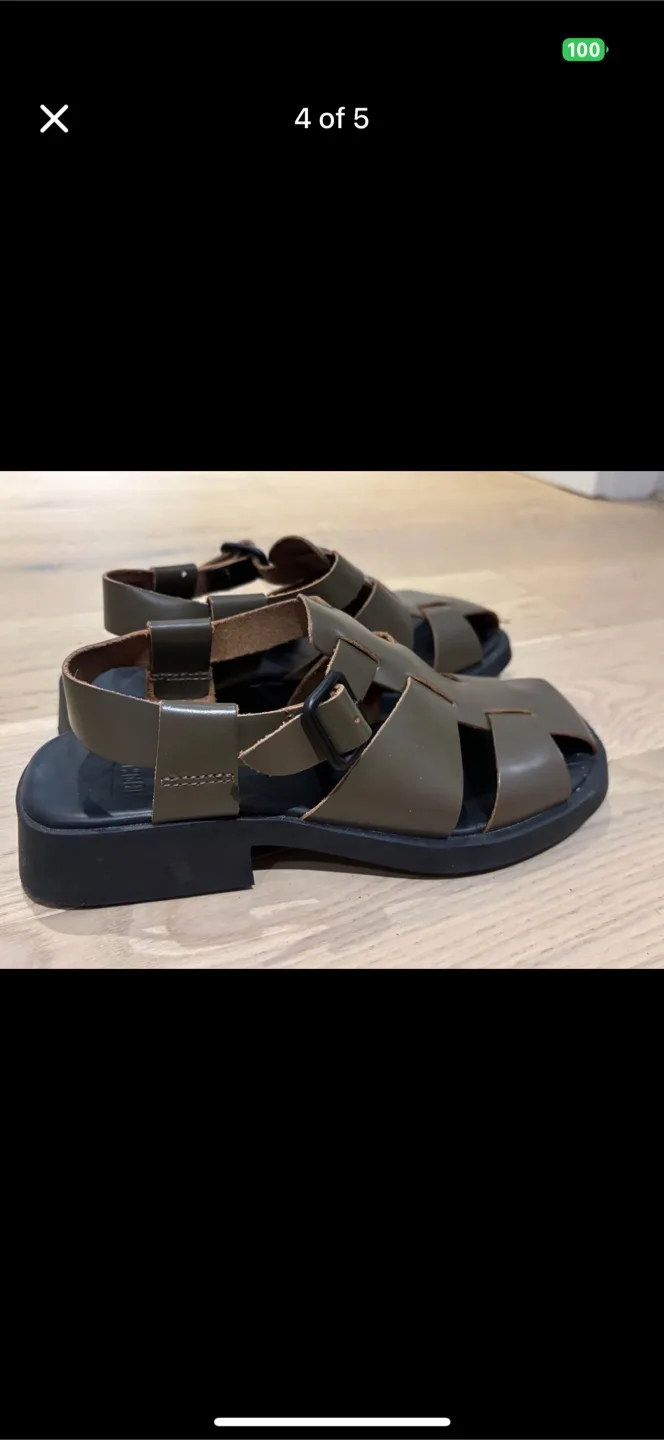 Camper Oruga Olive Green Sandals - Size 36 image indicator(3)